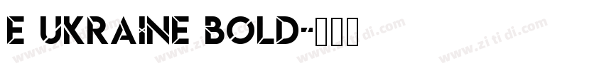 e Ukraine Bold字体转换